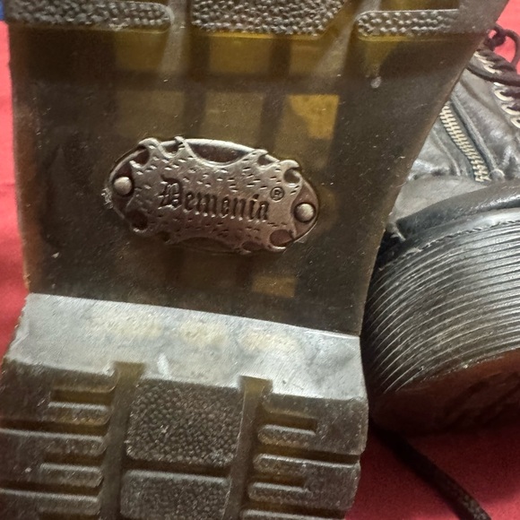 Black Leather Lace-Up Boots - Picture 5 of 5